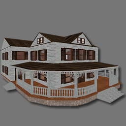 3D 1860s Victorian Housse (free cob)