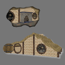 3D  Hobbit's house ( cob free )