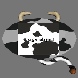 3D funny cowsign ( rwx free )