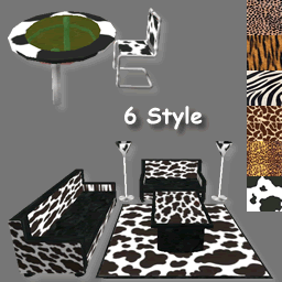 3D Chaise & table ( rwx free )