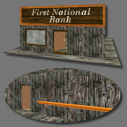 3D Western Style Bank ( cob free )