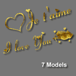 3D Objets Special St Valentin ( cob free )