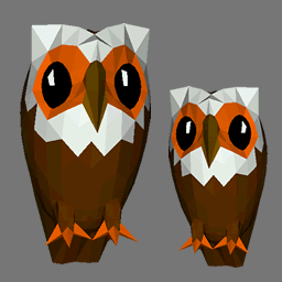 3D  owl ( RWX free )