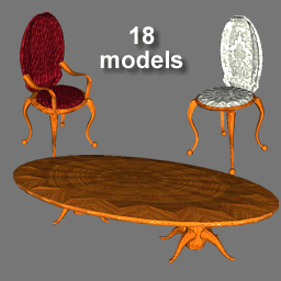 3d Banquet Chairs ( rwx free )