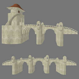 3d set chateau/pont