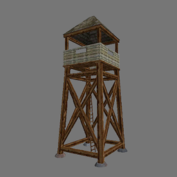 3d roman watchtower ( rwx free )