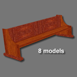 3D Churh-Bench ( free rwx )