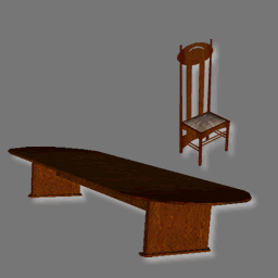 3D table and chair ( free rwx )