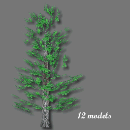 3D trees cypress ( free rwx )