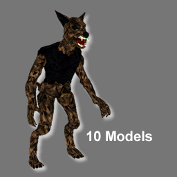 3D loup garou avatars ( RWX FREE )