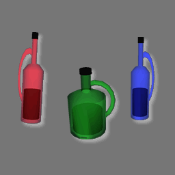 3d set bottles ( rwx free )