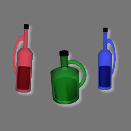 3d set bouteilles ( rwx free )